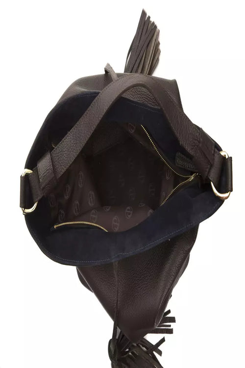 Pompei Donatella Brown Leather Women Shoulder Bag - ClickThatClicks 