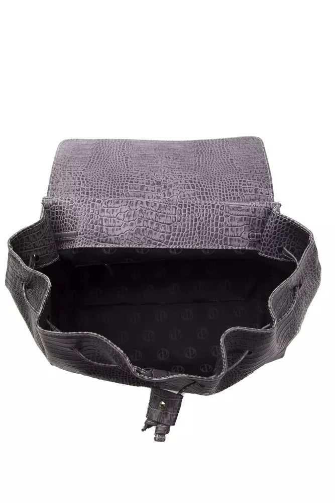 Pompei Donatella Gray Leather Women Shoulder Bag - ClickThatClicks 