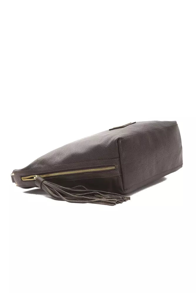 Pompei Donatella Brown Leather Women Shoulder Bag - ClickThatClicks 