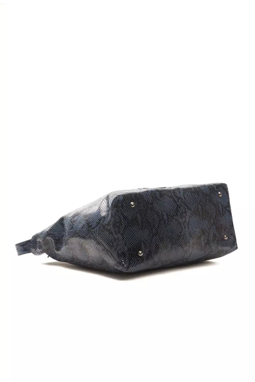 Pompei Donatella Blue Leather Women Shoulder Bag - ClickThatClicks 