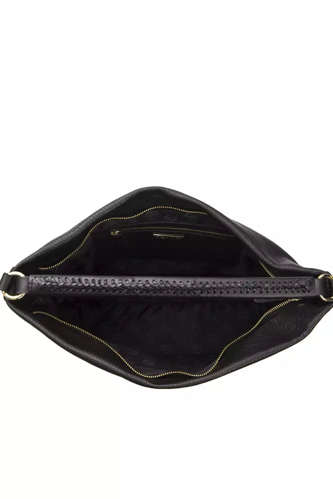 Pompei Donatella Black Leather Women Shoulder Bag - ClickThatClicks 
