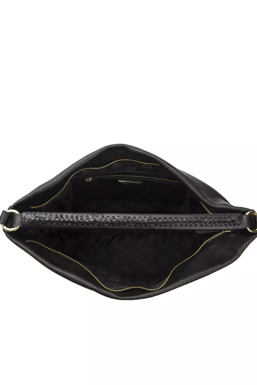 Pompei Donatella Black Leather Women Shoulder Bag - ClickThatClicks 