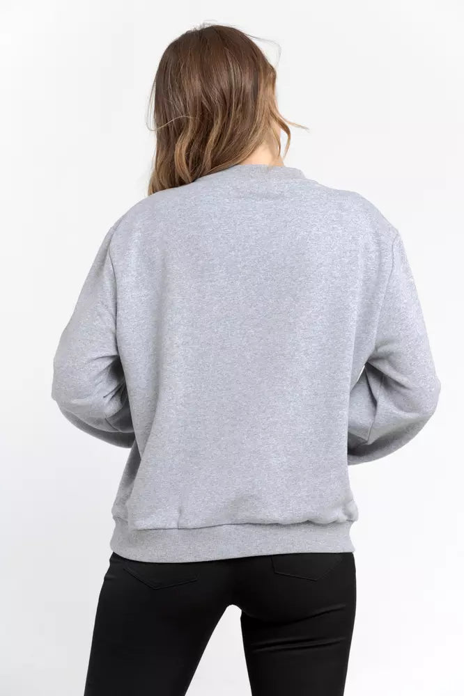 Trussardi Gray Cotton Women Sweatshirt - ClickThatClicks 