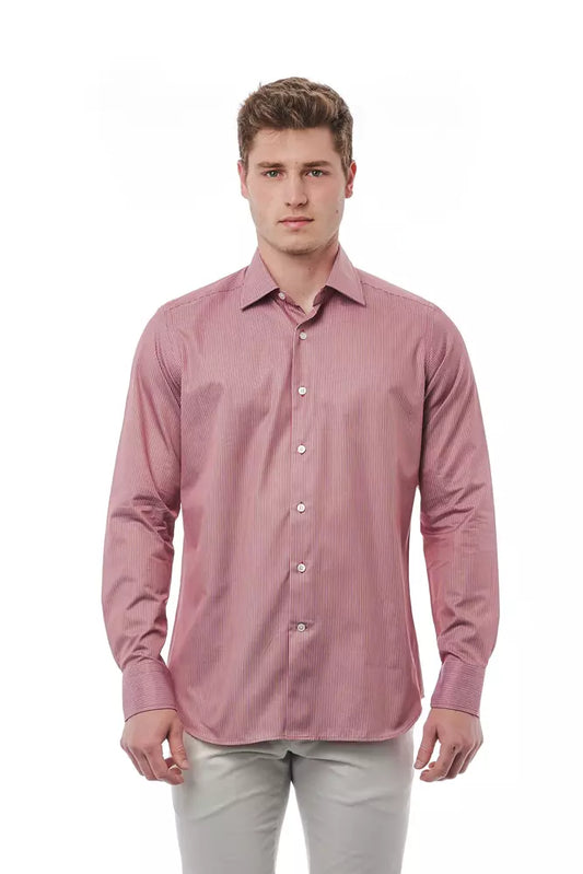 Bagutta Red Cotton Men Shirt - ClickThatClicks 