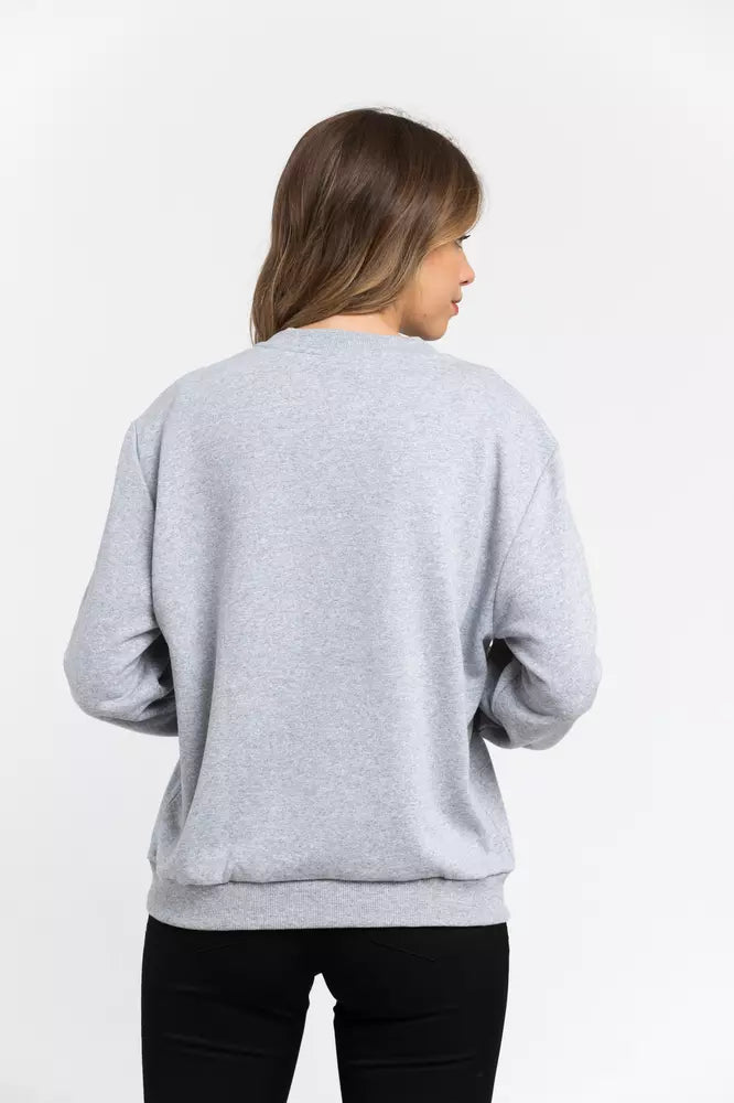 Trussardi Gray Cotton Women Sweatshirt - ClickThatClicks 
