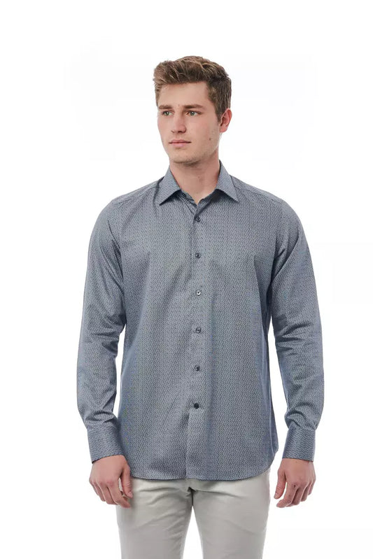 Bagutta Black Cotton Men Shirt - ClickThatClicks 