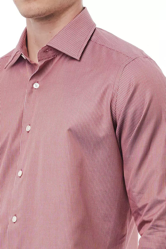 Bagutta Red Cotton Men Shirt - ClickThatClicks 