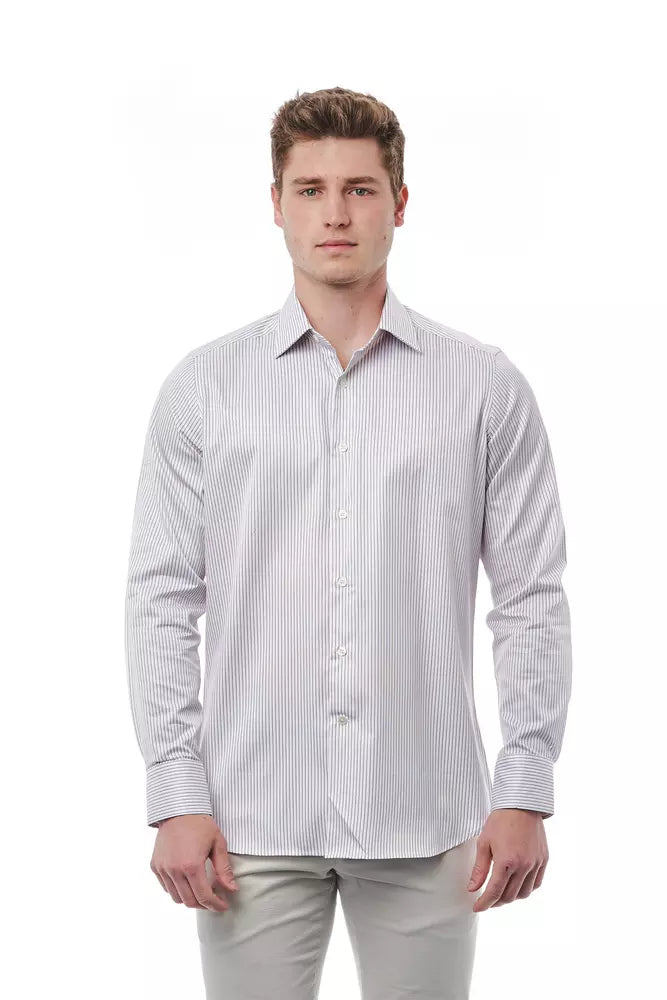 Bagutta White Cotton Men Shirt - ClickThatClicks 