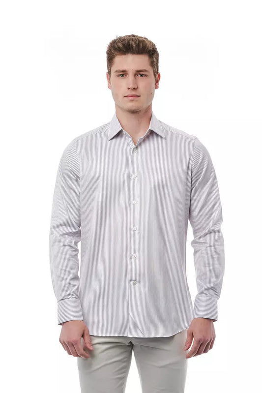 Bagutta White Cotton Men Shirt - ClickThatClicks 