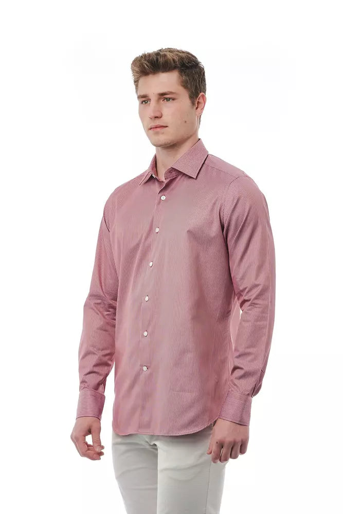 Bagutta Red Cotton Men Shirt - ClickThatClicks 