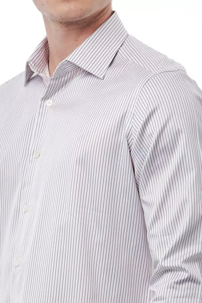 Bagutta White Cotton Men Shirt - ClickThatClicks 