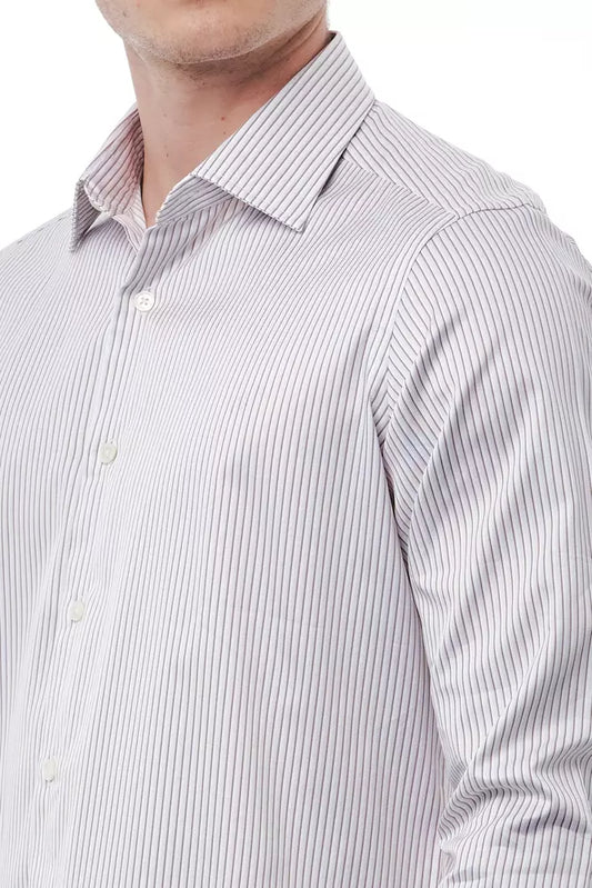 Bagutta White Cotton Men Shirt - ClickThatClicks 