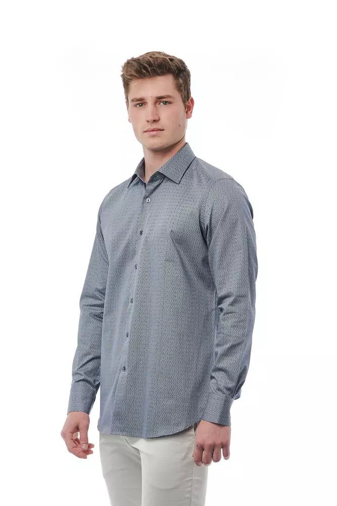 Bagutta Black Cotton Men Shirt - ClickThatClicks 