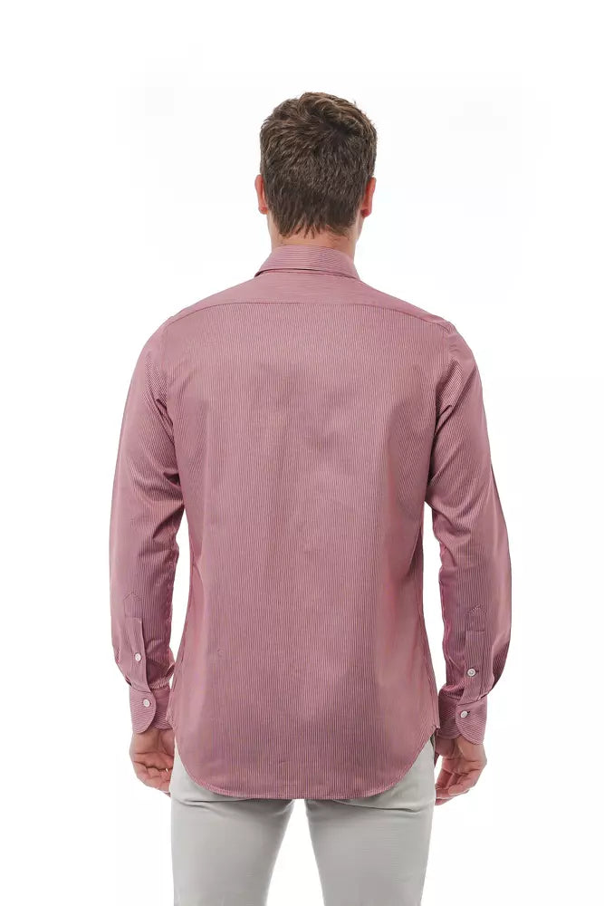 Bagutta Red Cotton Men Shirt - ClickThatClicks 