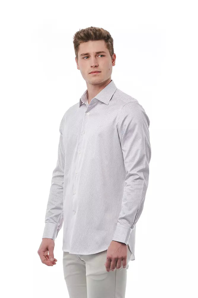 Bagutta White Cotton Men Shirt - ClickThatClicks 