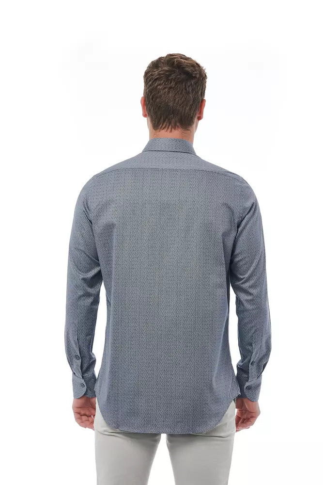 Bagutta Black Cotton Men Shirt - ClickThatClicks 