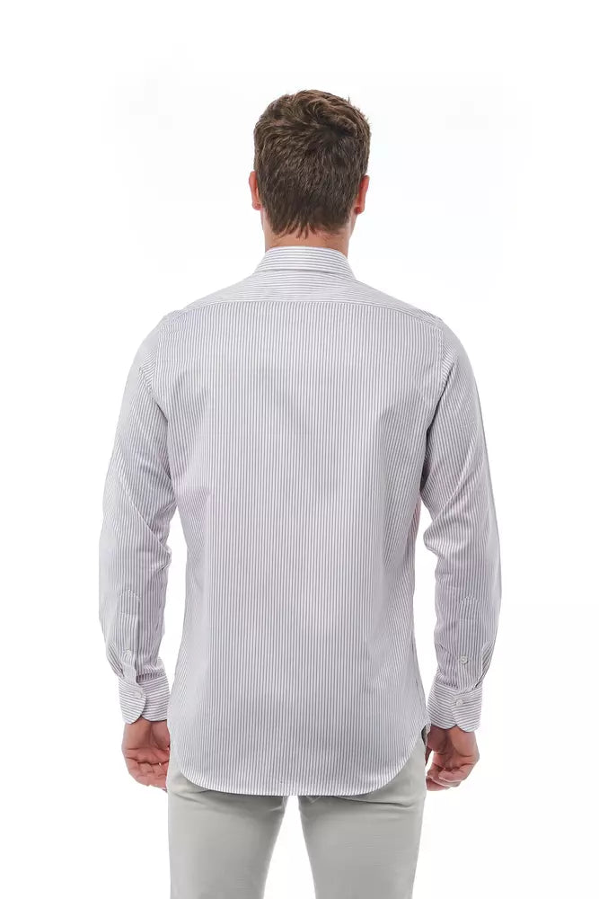 Bagutta White Cotton Men Shirt - ClickThatClicks 