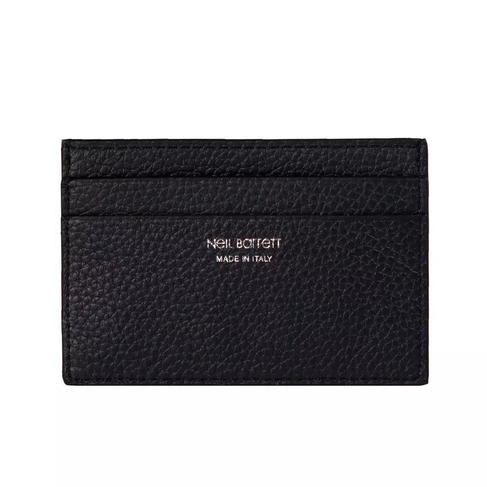 Neil Barrett Black Leather Men Wallet - ClickThatClicks 