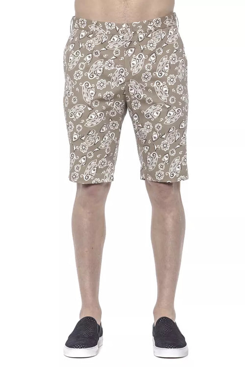 PT Torino Beige Cotton Men Bermuda Shorts - ClickThatClicks 