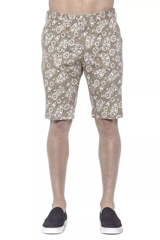 PT Torino Beige Cotton Men Bermuda Shorts - ClickThatClicks 