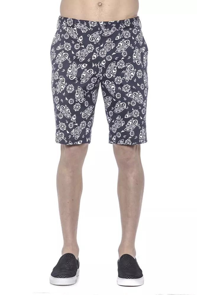 PT Torino Blue Cotton Men's Bermuda Shorts - ClickThatClicks 