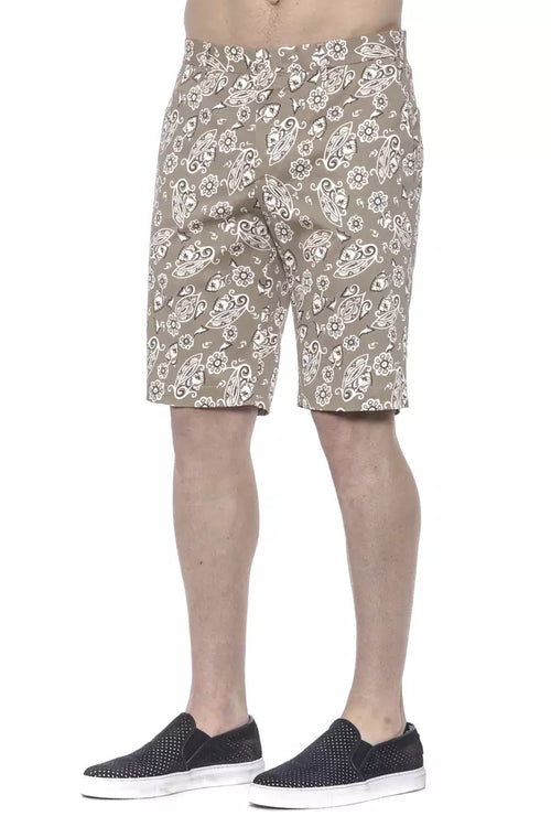 PT Torino Beige Cotton Men Bermuda Shorts - ClickThatClicks 