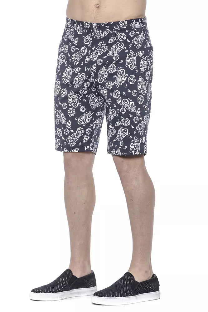 PT Torino Blue Cotton Men's Bermuda Shorts - ClickThatClicks 