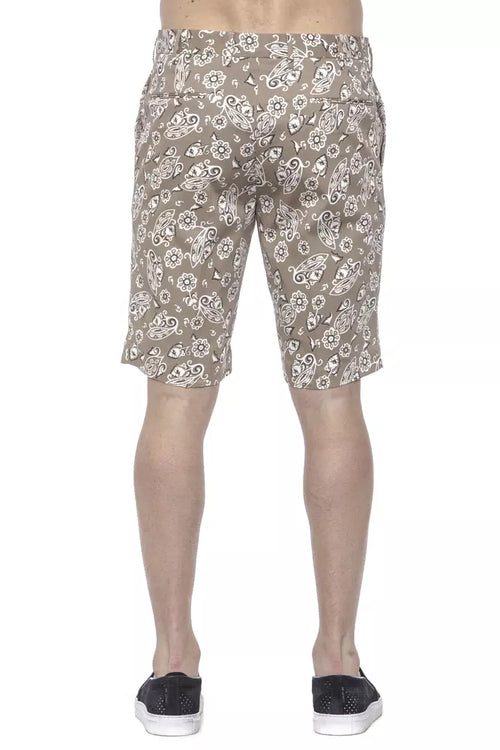 PT Torino Beige Cotton Men Bermuda Shorts - ClickThatClicks 