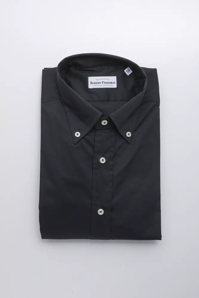 Robert Friedman Black Cotton Men Shirt - ClickThatClicks 
