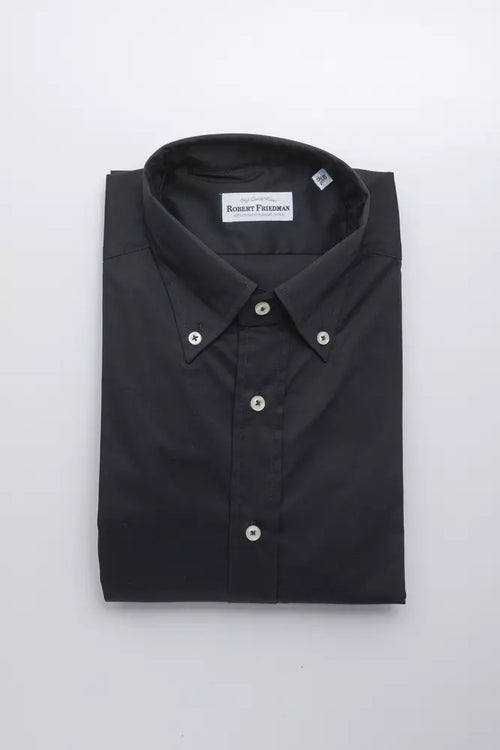 Robert Friedman Black Cotton Men Shirt - ClickThatClicks 