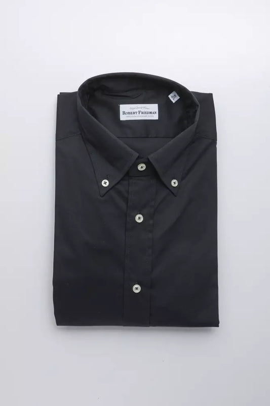 Robert Friedman Black Cotton Men Shirt - ClickThatClicks 