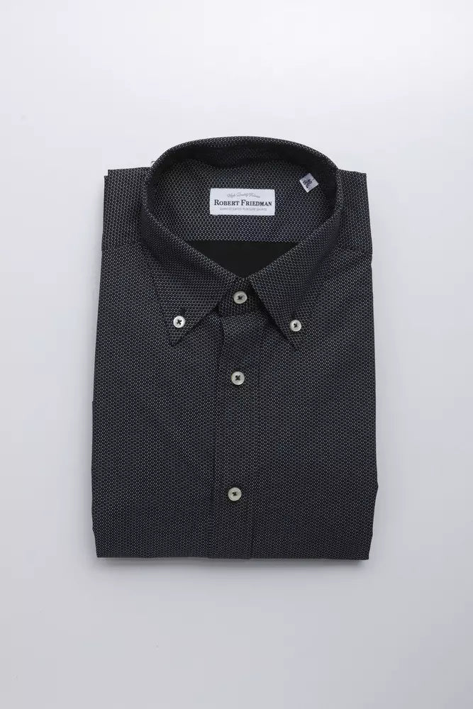 Robert Friedman Black Cotton Men Shirt - ClickThatClicks 
