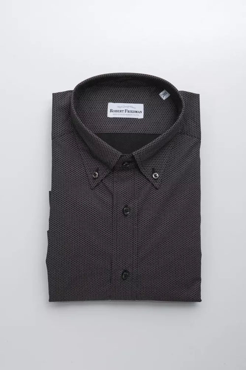 Robert Friedman Black Cotton Men's Shirt - ClickThatClicks 