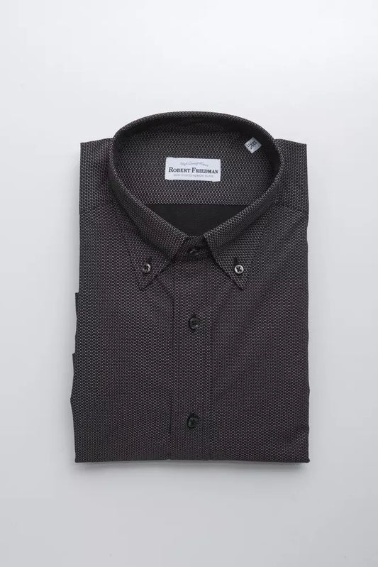 Robert Friedman Black Cotton Men's Shirt - ClickThatClicks 