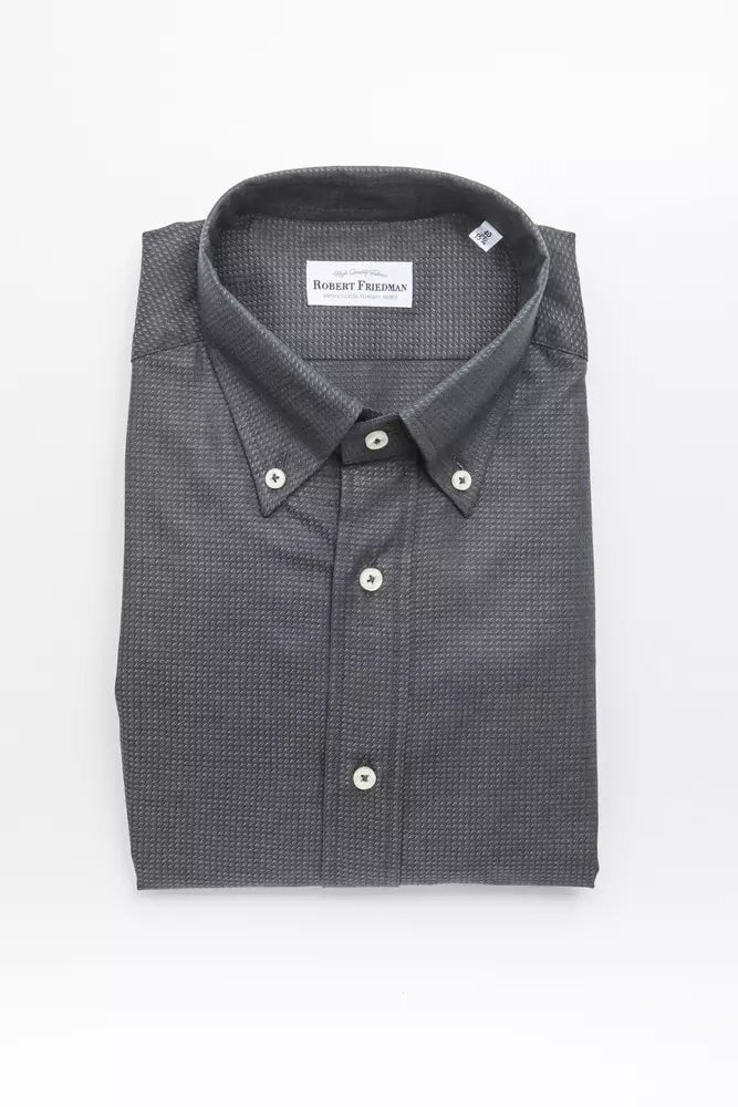 Robert Friedman Green Cotton Men Shirt - ClickThatClicks 