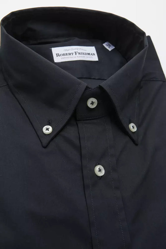 Robert Friedman Black Cotton Men Shirt - ClickThatClicks 