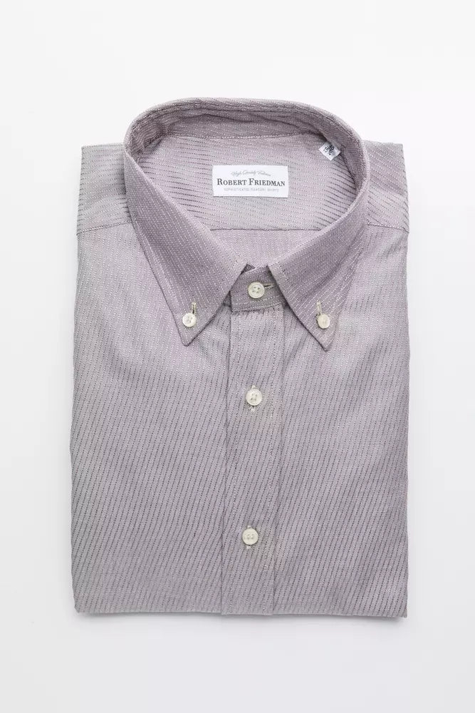 Robert Friedman Beige Cotton Men Shirt - ClickThatClicks 
