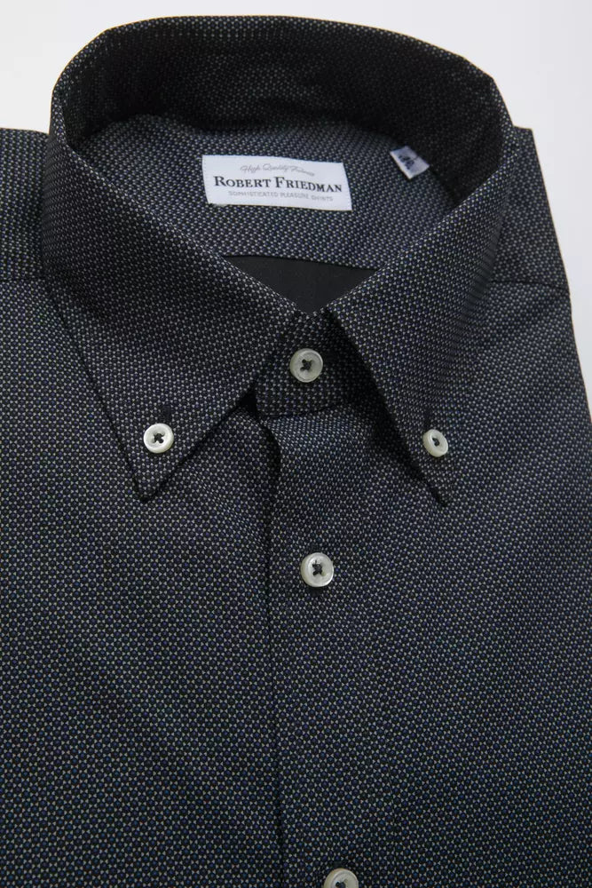 Robert Friedman Black Cotton Men Shirt - ClickThatClicks 