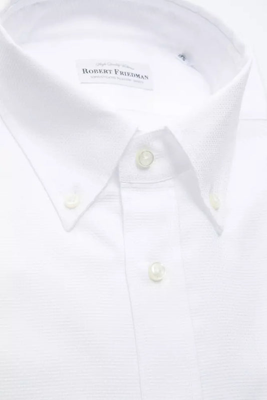 Robert Friedman White Cotton Men's Shirt - ClickThatClicks 