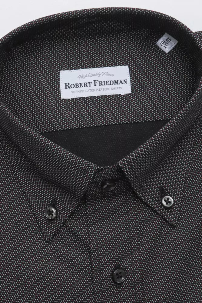 Robert Friedman Black Cotton Men's Shirt - ClickThatClicks 