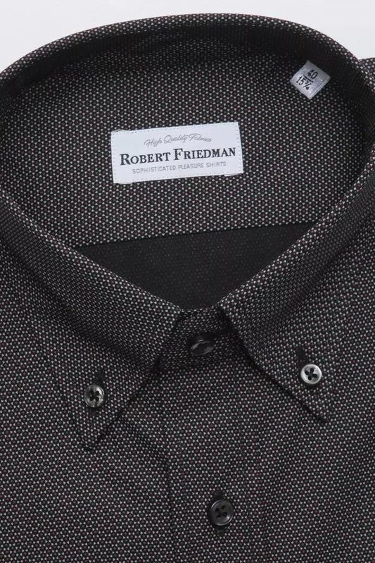 Robert Friedman Black Cotton Men's Shirt - ClickThatClicks 