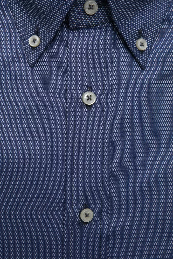 Robert Friedman Blue Cotton Men's Shirt - ClickThatClicks 