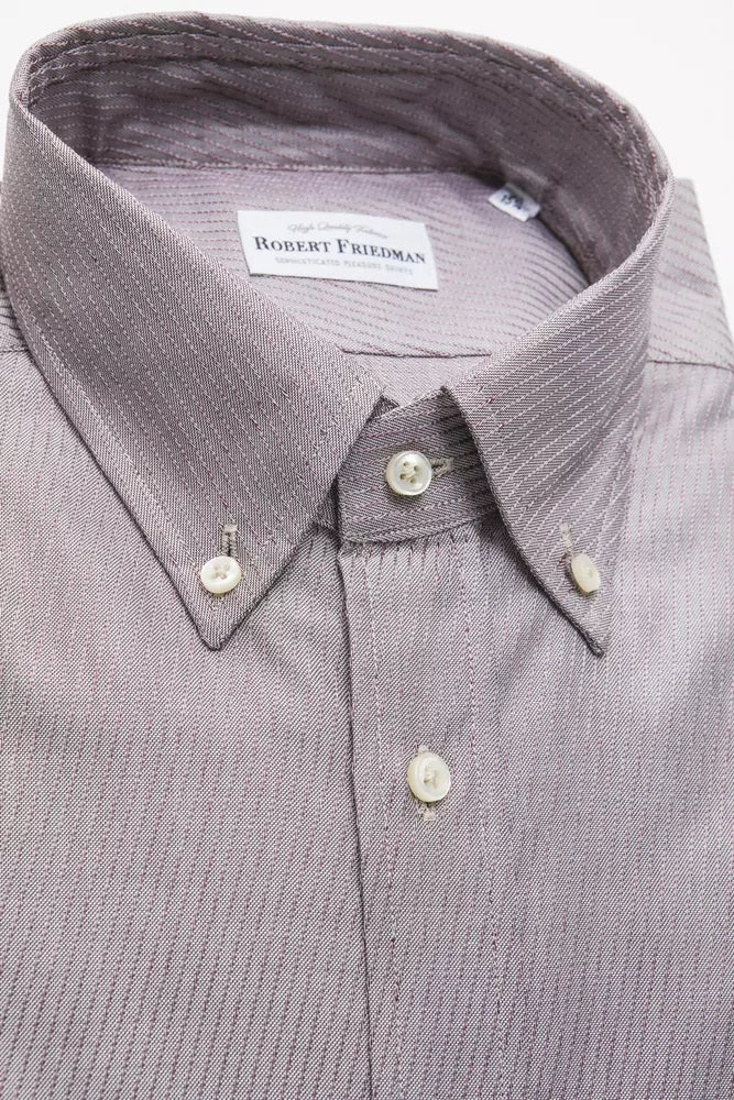 Robert Friedman Beige Cotton Men Shirt - ClickThatClicks 