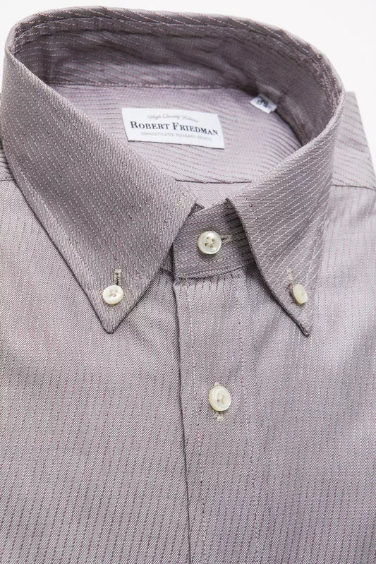 Robert Friedman Beige Cotton Men Shirt - ClickThatClicks 