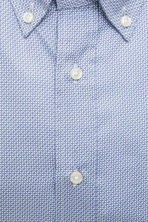 Robert Friedman Light Blue Cotton Men Shirt - ClickThatClicks 