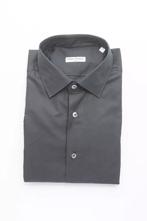 Robert Friedman Black Cotton Men's Shirt - ClickThatClicks 