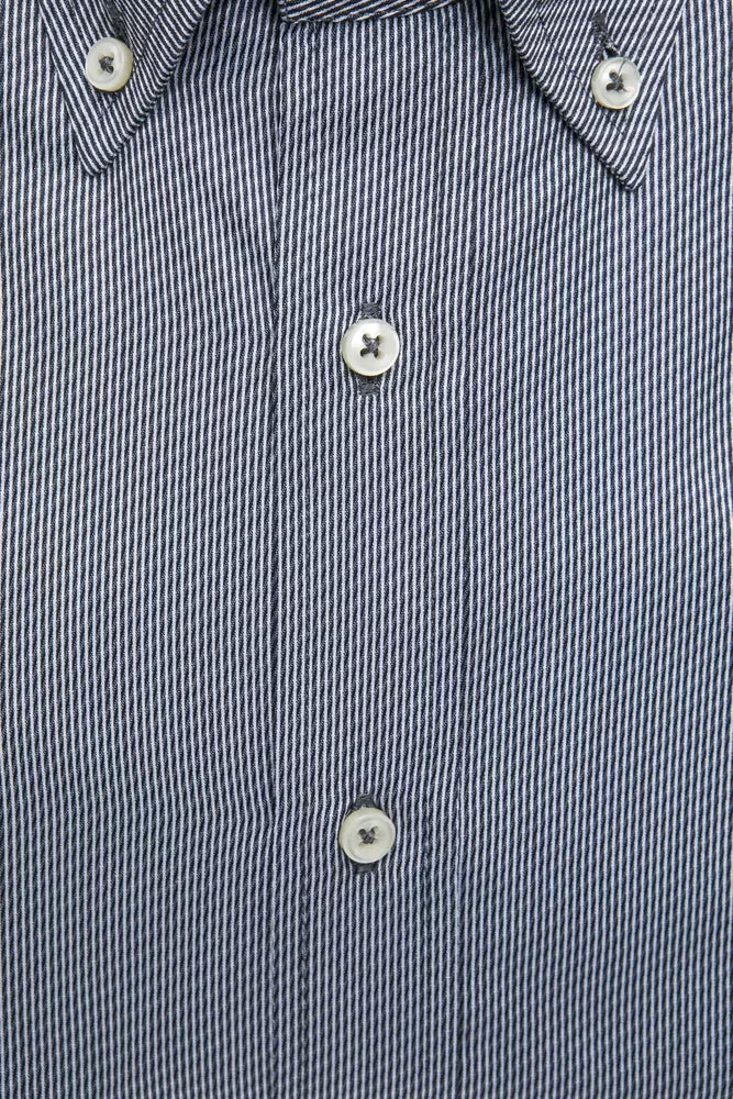 Robert Friedman Blue Cotton Men's Shirt - ClickThatClicks 