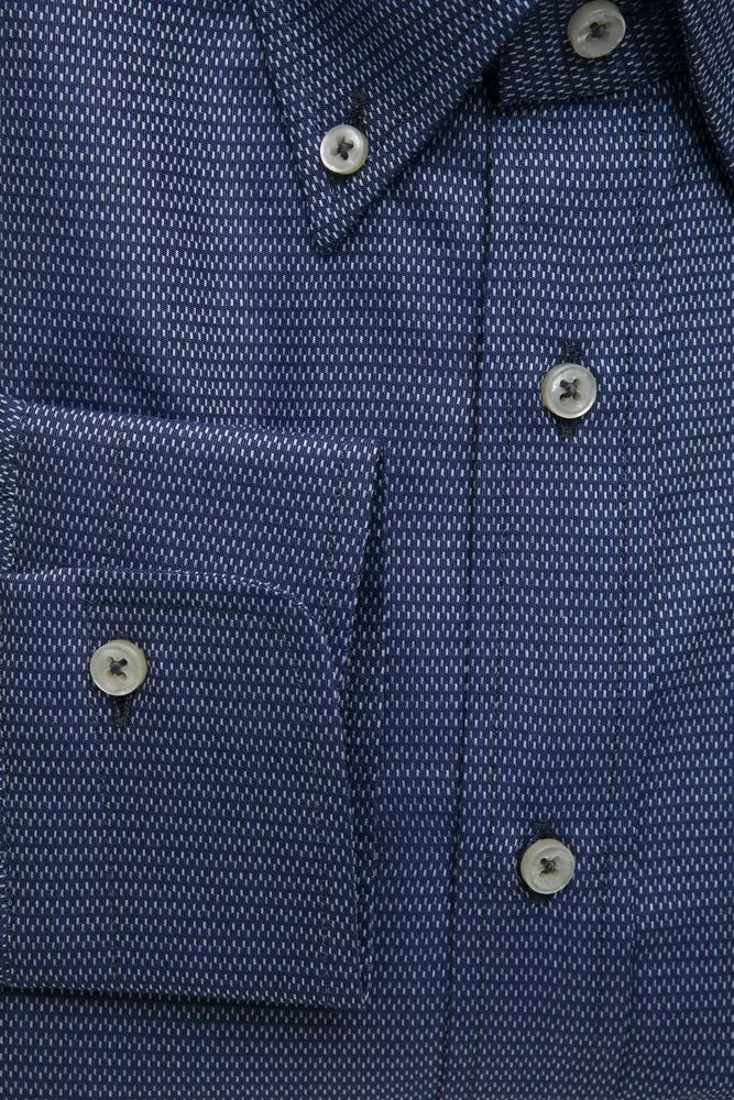 Robert Friedman Blue Cotton Men's Shirt - ClickThatClicks 