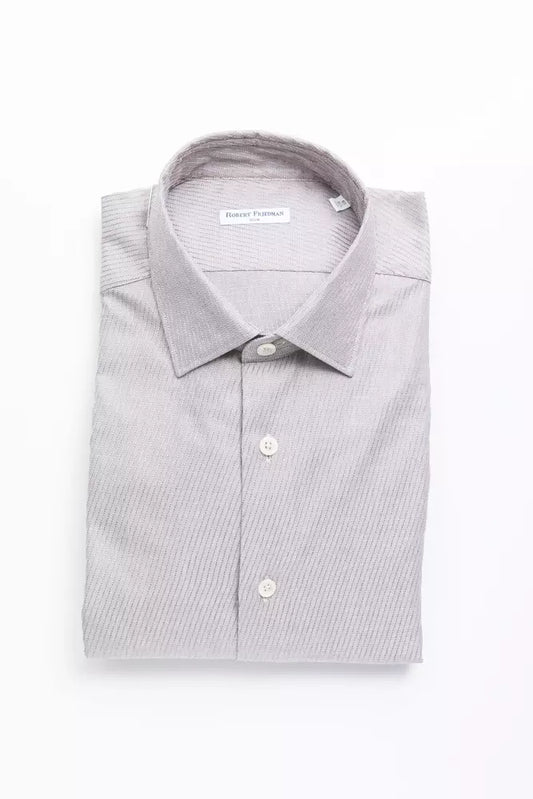 Robert Friedman Beige Cotton Men Shirt - ClickThatClicks 