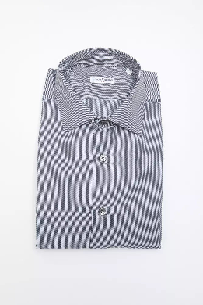 Robert Friedman Blue Cotton Men Shirt - ClickThatClicks 
